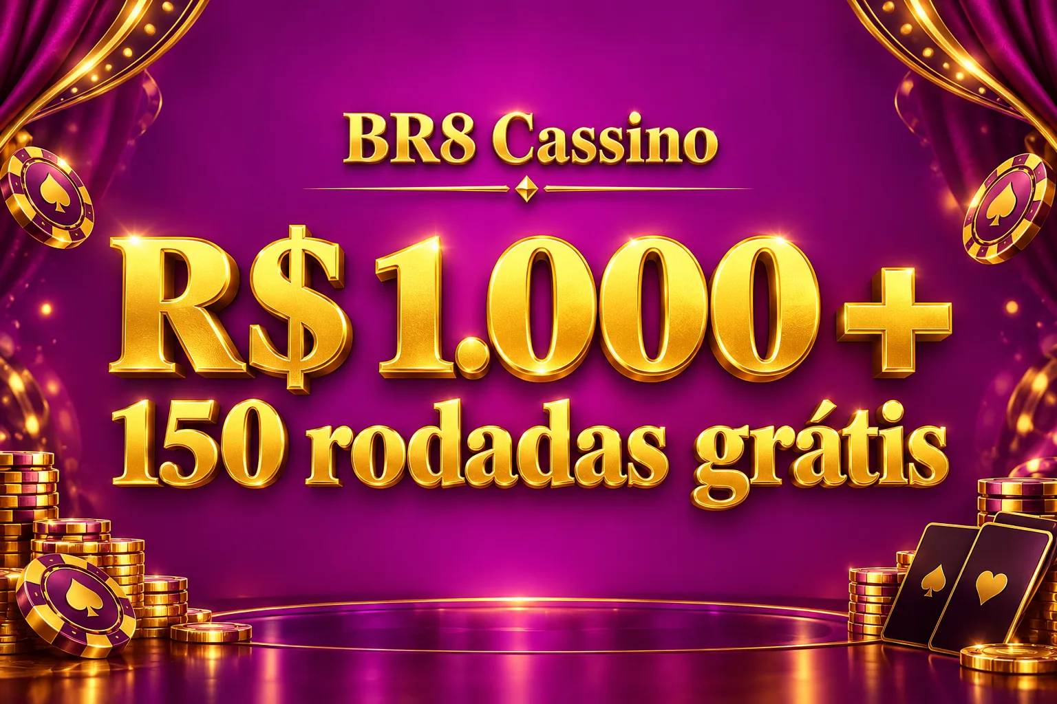 R$ 1.000 + 150 rodadas